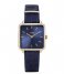 CLUSE Watch La Tetragone Leather Gold Plated Blue gold plated blue blue alligator (CW0101207028)